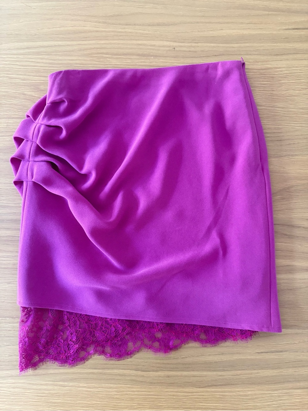 NWOT Fleur du Mal side draped skirt size 0 in color passion